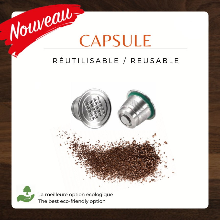 Capsule réutilisable compatible avec Nespresso Original