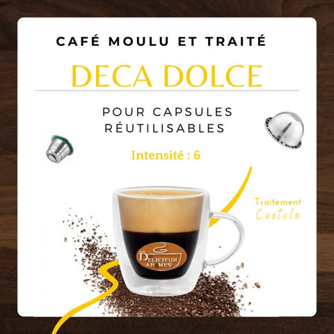 NOUVEAUTÉ! Deca Dolce - Café moulu et traité pour capsules réutilisables