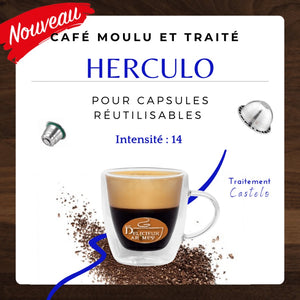NOUVEAUTÉ! Herculo - Café moulu et traité pour capsules réutilisables