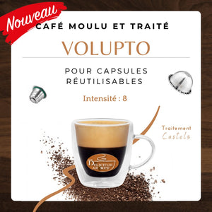 NOUVEAUTÉ! Volupto - Café moulu et traité pour capsules réutilisables